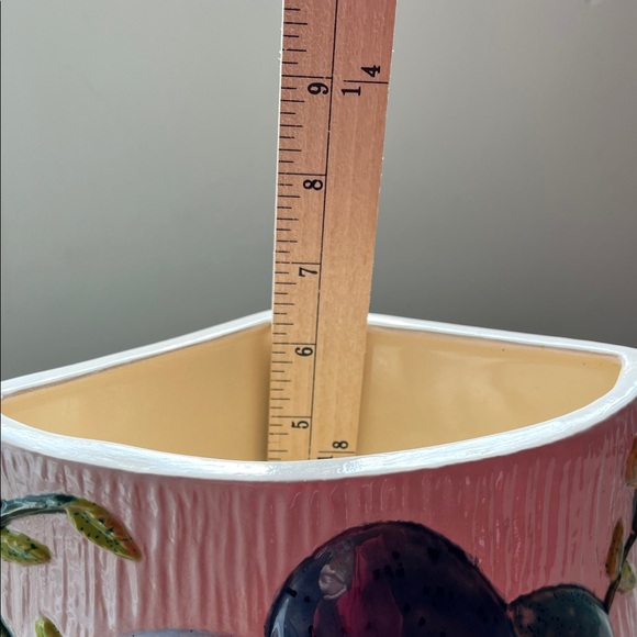 Ceramic Mushroom Planter with Blue/Green Accents - Picture 5 of 6